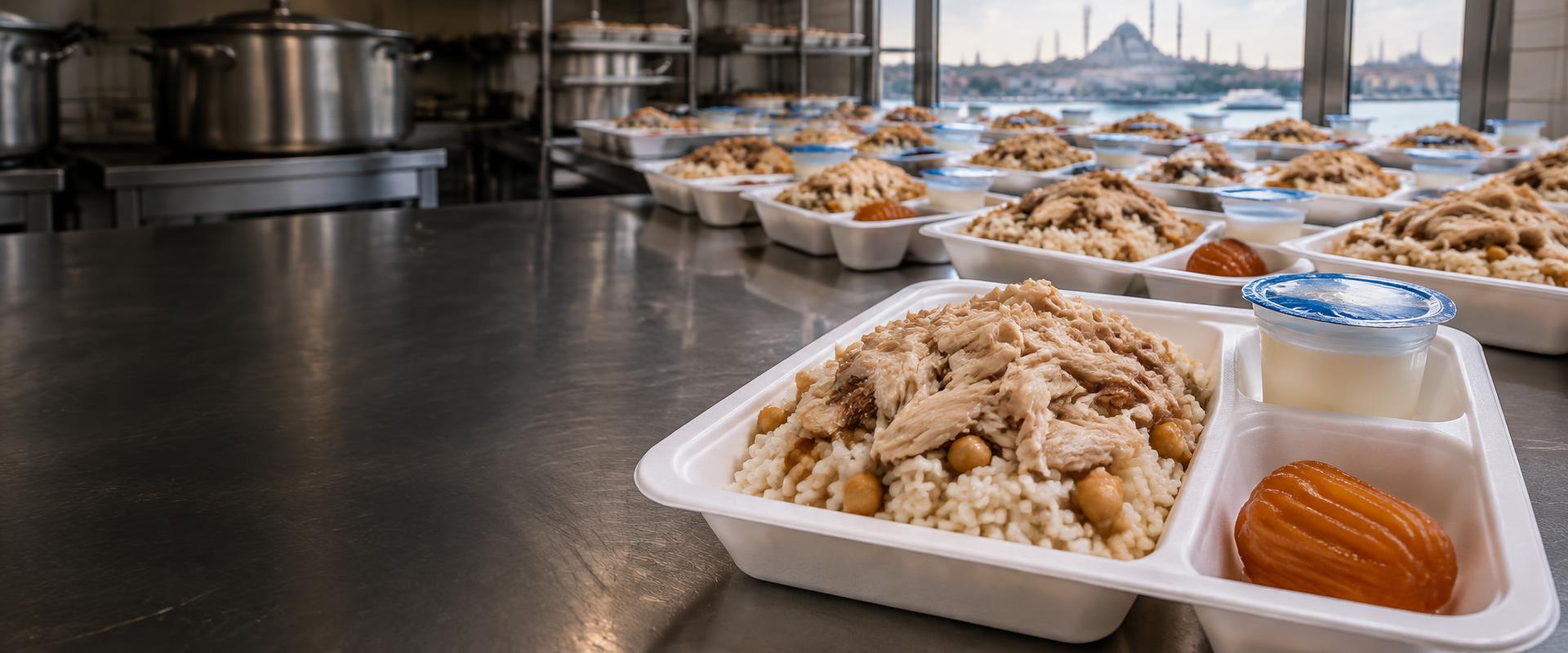 Bölmeli tabaklarda mevlid pilavı ve thermobox ile İstanbul sevkiyatı